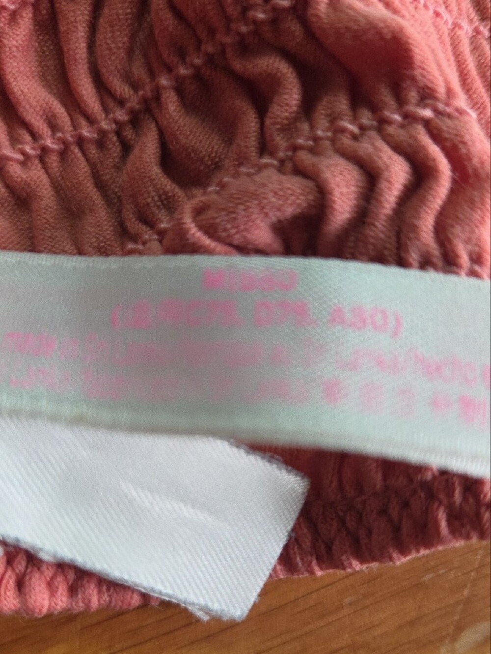 PINK Victoria's Secret Coral Smocked Bralette - Picture 7 of 7